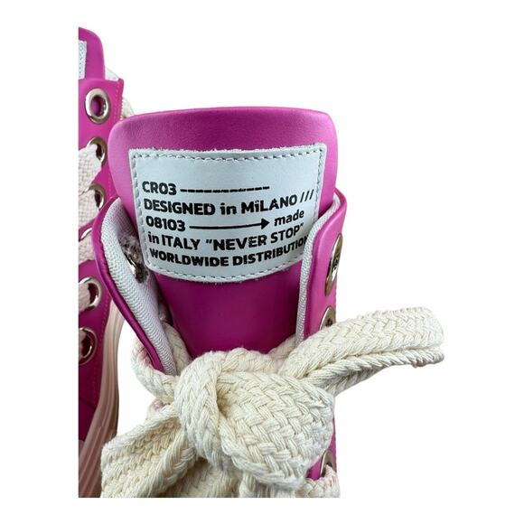 Cristianzerotre CRO3 Calipso Designed in Milano Pink  Chunky Platform Boots - Picture 5 of 7